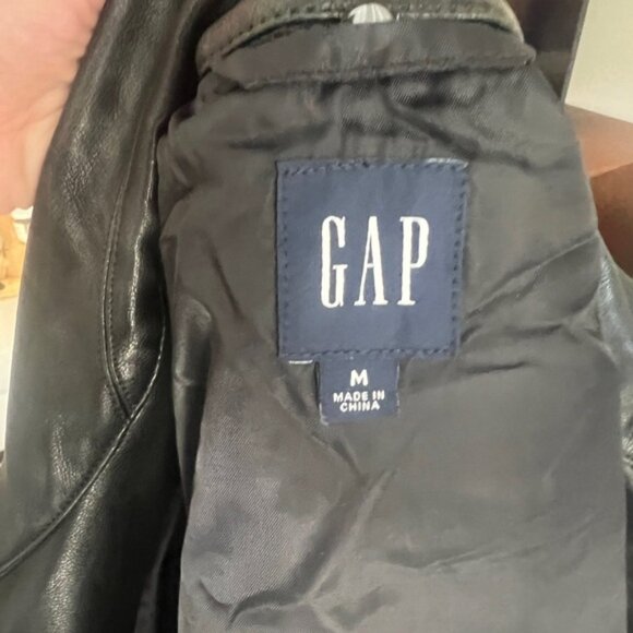 Gap Women’s Leather Bomber Jacket - Picture 3 of 3